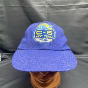 Vintage 1968 C-5 Aircraft Test Team Baseball Cap Size 7 1/4 To 7 3/8.